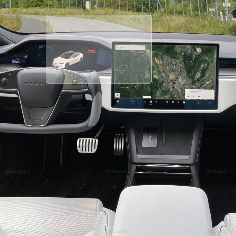 Temperert glass (9H) Tesla Model S & X 2022->