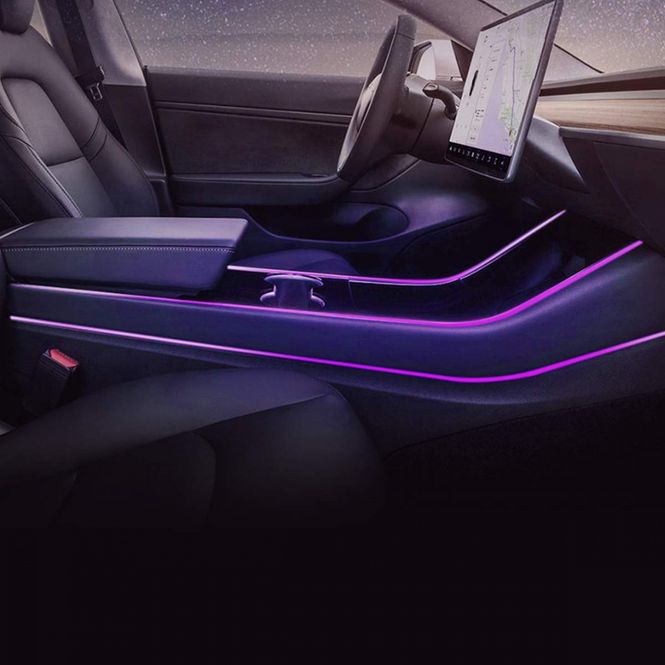 Hovedbilde Interiørbelysning Tesla Model 3 & Y 2019-2024